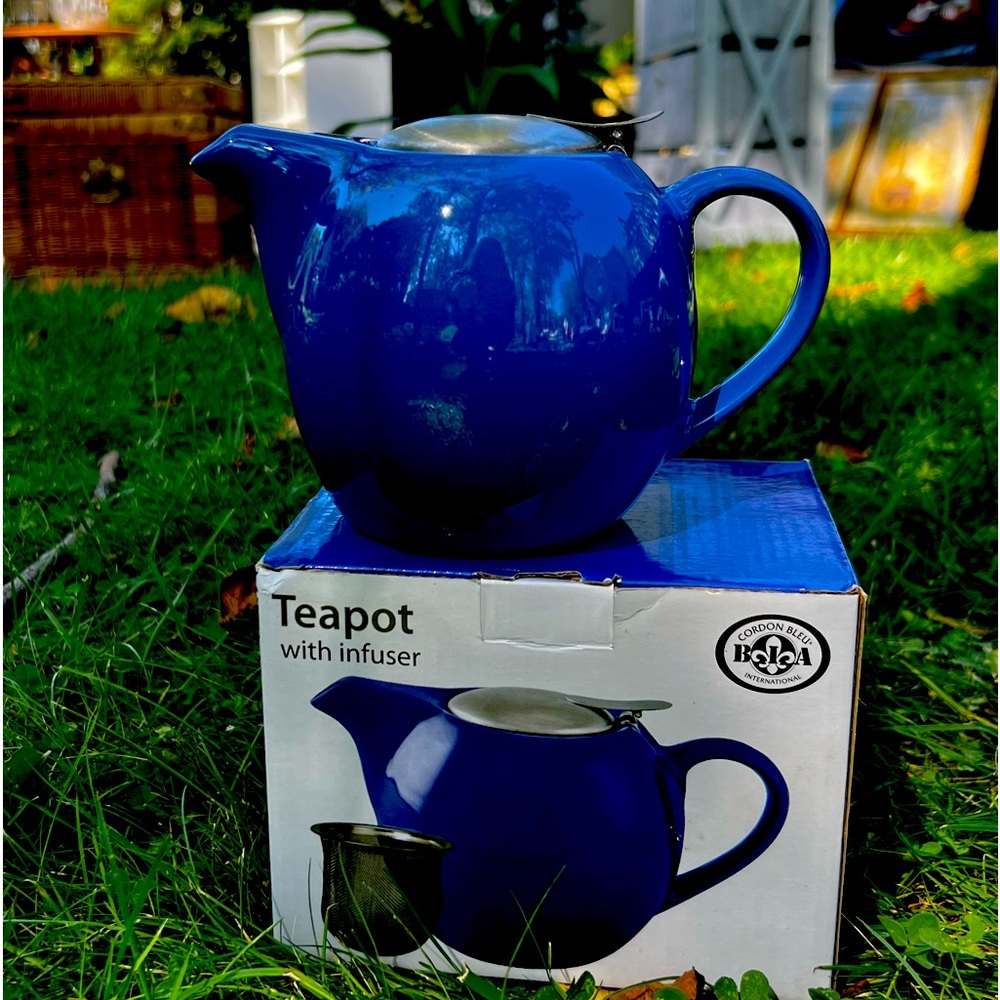 New never been used ceramic teapot with diffuser